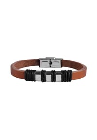 Adelia's Men Bold Style - Armband aus Leder 21,5 cm - braun