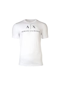 ARMANI EXCHANGE - Herren T-Shirt - Schriftzug, Rundhals, Cotton Stretch - Mazarine Blue