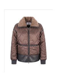 BLONDE NO.8 - Steppjacke MARA im Matreialmix - BROWN