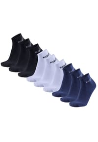 REPLAY - Unisex Sneaker Socken, 9er Pack - Kurzsocken, Baumwolle, Logo, einfarbig, kurz - Dunkelblau