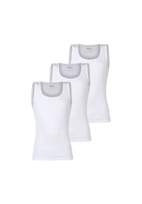 BOSS - Rib Classic Unterhemden, 3er-Pack, Baumwolle, für Herren - 001 BLACK