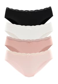 LASCANA - Perfect Basics Slips, 4er-Pack, für Damen - 25030 MIX BOX