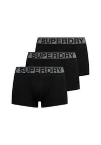 Superdry. - Herren Boxershorts, 3er Pack - Trunk Triple Pack, Logobund, Cotton Stretch - Dunkelblau