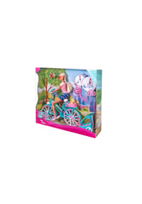 Simba - Steffie LOVE - Steffi mit Fahrrad und Anhänger - 