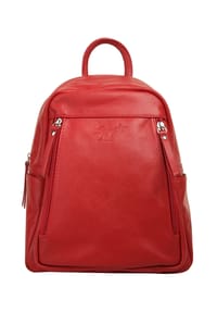Samantha Look - Rucksack Echt Leder, Made In Italy - cognac