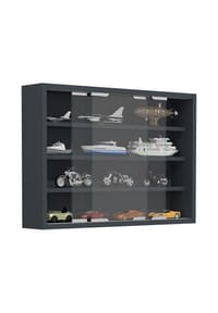 VCM. Glasvitrine hängend | Vitrine Glas mit ESG-Sicherheitsglas | Maße: H. 40 x B. 57 x T. 10 cm | Hängevitrine Glas | Modern und platzsparend | Glas Vitrinenschrank - Agisa M