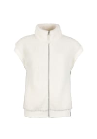 ROADSIGN® australia - Damen Weste Cozy Teddy aus Teddy-Plüsch, mit Reißverschluss und Stehkragen - offwhite