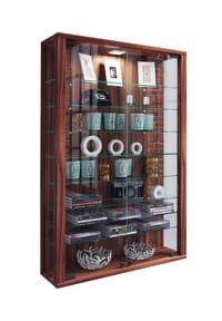 VCM. - Glasvitrine hängend | Vitrine Glas mit ESG-Sicherheitsglas | Maße: H. 91 x B. 59 x T. 18 cm | Hängevitrine Glas | Modern und platzsparend | Glas Vitrinenschrank - Vitrosa Mini - 