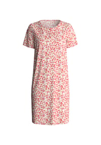 CALIDA - Damen Kurzarm-Nachthemd, Länge 95 cm Flower Nights - rose of sharon