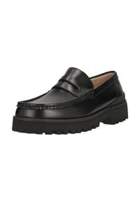 CLARKS® - Loafer Yukoner Penny mit toller Fersen-Struktur - 1216 Black Leather