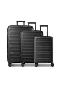 d & n® Toronto - Toronto 4 Rollen Kofferset 3-teilig mit Dehnfalte - black
