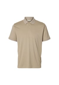 SELECTED - SLHFAVE BUTTON SS POL, 184679 OATMEAL, S - 183298 CLOUD DANCE