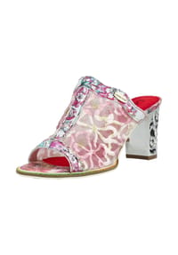 LAURA VITA® - Leder/Textil Pantoletten - Peach