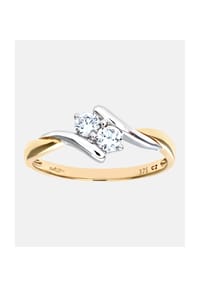 Diamant L'eternel - Ring, mit Zirkonia, 375 Gelbgold - gold
