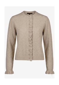 zero - Strick-Cardigan mit Rüschen - Black Beauty