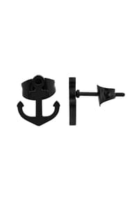 Adelia's - Adelia's Unisex Ohrstecker aus Edelstahl mit Anker - silber