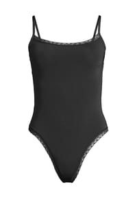 MANGUUN - Microsatin Body, Spitze, für Damen - BLACK