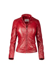 7eleven - Lederjacke SEROSALI mit Stehkragen - Red