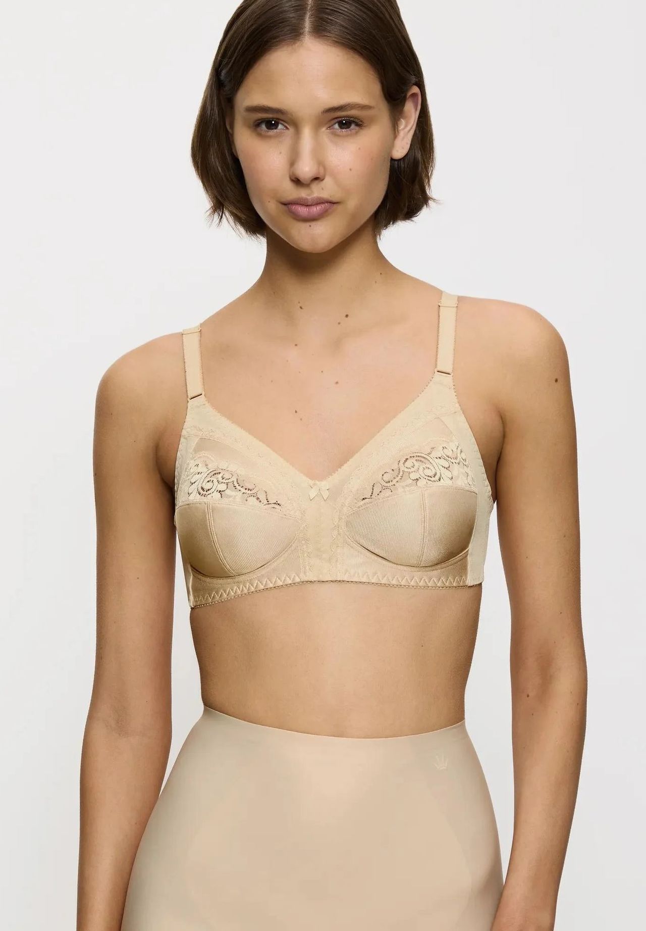 Triumph Claudette 104 BüGellos-Bh, Schmale TräGer, Spitze, Schleife, FüR Damen, Beige, 75C