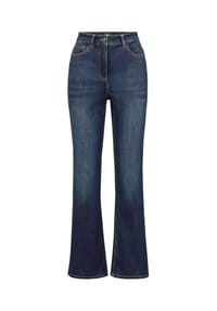 GOLDNER - Kurzgröße:  Denimhose CARLA mit ausgestelltem Bein - blau