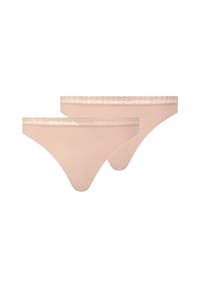CHANTELLE - Damen Tanga 2er Pack - Cozy Chic, unsichtbar, atmungsaktiv - Nude