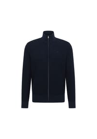 MUSTANG® - Herren Strickjacke - Escondido, Stehkragen, Zip, Regular Fit, Baumwolle - 4142 BLACK