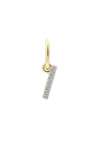 XENOX - Damen Anhänger Buchstabe I, 925er Silber - GELBGOLD