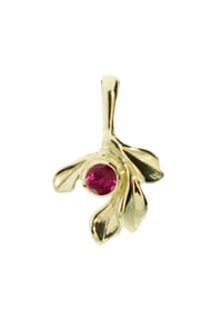 OSTSEE-SCHMUCK® - Anhänger , Blüte , Gold 333/000 - gold