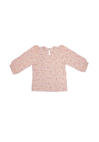 maximo® - GOTS MINI GIRL-Bluse langer Ärmel, Musselinstoff - flieder