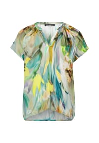 BETTY BARCLAY - Satin-Bluse mit Blumenprint - Mint/Nature