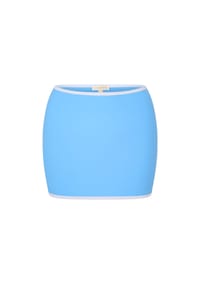 MODA MINX - Minirock Contrast Binding mit modernem Kontrast-Design - Powder Blue