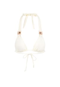 MODA MINX - Bikinioberteil Amour Triangle mit stilvollem Steinbesatz - Barbie Pink