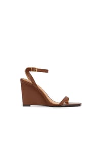 Kazar - Braune Ledersandalen mit Plateauabsatz - Braun