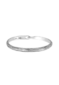 HAZE & GLORY - Armband Herren Armreif - Hook Big Gehämmert 925 Silber - Silber