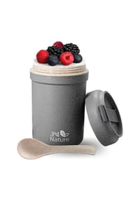 Disney - Müslibecher To Go 2 Stk. – Nachhaltiger Joghurtbecher - Grau 330 ml