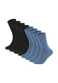camano® - Unisex Socken - Soft Socks, einfarbig, 8er Pack - Blau
