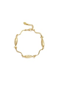 Adelia's - Armband aus Edelstahl mit Fischmotiv, goldfarben, 19 cm + 3 cm - goldfarben
