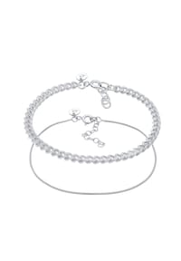 elli. PREMIUM - Armband Panzerkette Gliederkette Rund 2Er Set 925 Silber - Silber