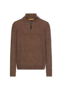 camel active - Strickpullover mit Stehkragen - Schwarz