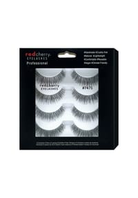 red cherry EYELASHES - Bandwimpern 747 S - 4 Pairs - schwarz