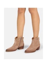 Felmini - Leder Stiefelette - Beige