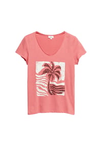 s.Oliver - T-Shirt, Baumwolle, für Damen - 01D1 WHITE