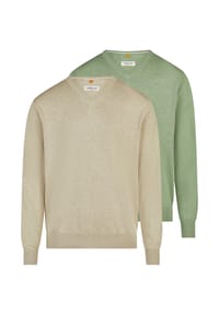 redmond - Pullover 2er Pack Basic - Schwarz
