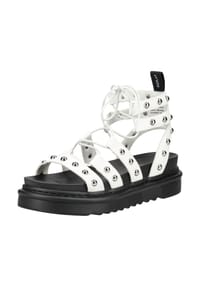 REPLAY - Lederimitat Sandalen - Weiß/Schwarz