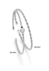 Adelia's - Adelia's Neuheit 2026 - Armreif Armband aus Silber rhodiniert rhodiniert mit Zirkonia - silber