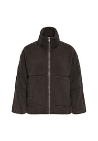ONLY CARMAKOMA - Fleecejacke Cara, Stehkragen, für Damen - 237375 COFFEE BEAN