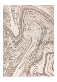 Kayoom - Wohnzimmer Teppich – Kurzflorteppich Chalk 125 in silber - beige - silber - beige