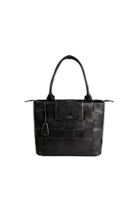 SOCHA BUSINESS BAGS DIAMOND PREMIUM - Laptoptasche elegant 14 Zoll für Damen, feinstes Leder, robust, Vollausstattung - schwarz