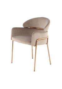 Kayoom - Stuhl Corey 125 Taupe - Roségold – Eiche retro - taupe - roségold