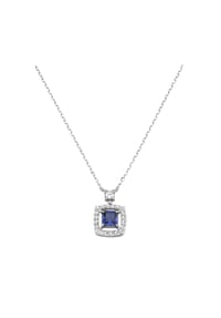 GIORGIO MARTELLO MILANO - Collier mit Zirkonia, Silber 925 - blau